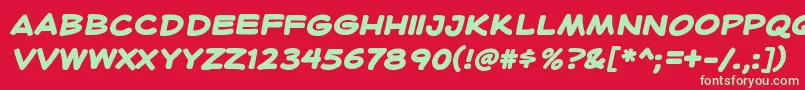 HeroidBold Font – Green Fonts on Red Background