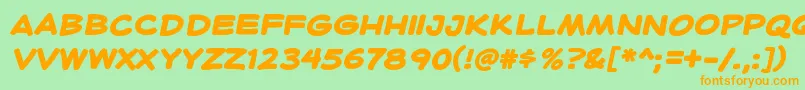 HeroidBold Font – Orange Fonts on Green Background