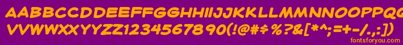 HeroidBold Font – Orange Fonts on Purple Background