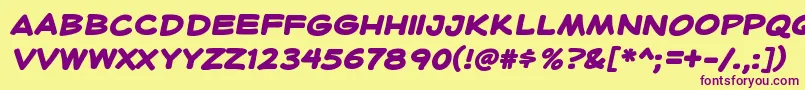 HeroidBold Font – Purple Fonts on Yellow Background