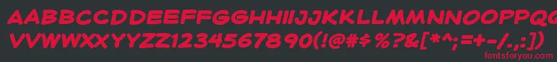 HeroidBold Font – Red Fonts on Black Background