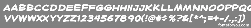 フォントHeroidBold – 灰色の背景に白い文字