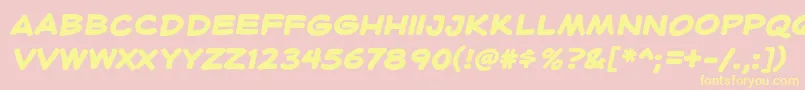 HeroidBold Font – Yellow Fonts on Pink Background