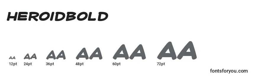 HeroidBold Font Sizes