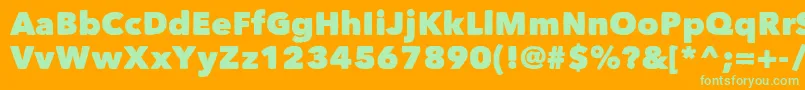 Шрифт Matiz – зелёные шрифты на оранжевом фоне