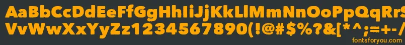 Шрифт Matiz – оранжевые шрифты на чёрном фоне
