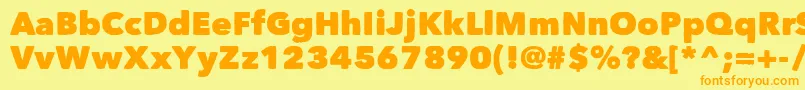 Matiz Font – Orange Fonts on Yellow Background