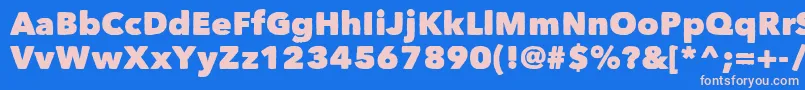 Matiz Font – Pink Fonts on Blue Background