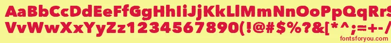 Matiz Font – Red Fonts on Yellow Background