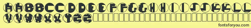 MondoTechno Font – Black Fonts on Yellow Background