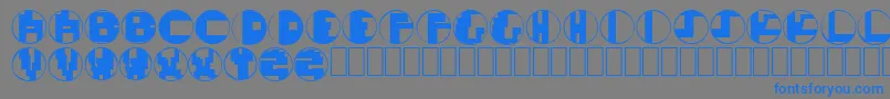 MondoTechno Font – Blue Fonts on Gray Background