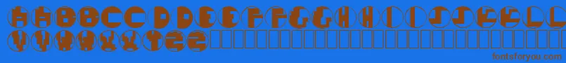 Шрифт MondoTechno – коричневые шрифты на синем фоне