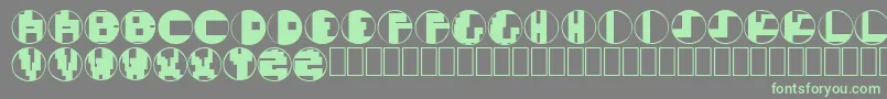 MondoTechno Font – Green Fonts on Gray Background