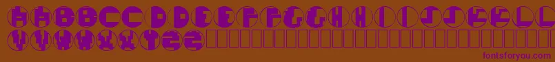 MondoTechno Font – Purple Fonts on Brown Background