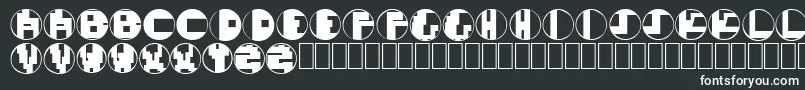 MondoTechno-fontti – valkoiset fontit mustalla taustalla