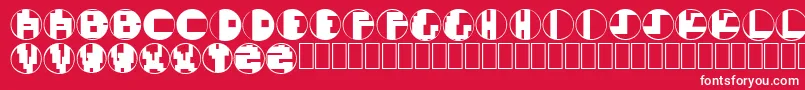 MondoTechno Font – White Fonts on Red Background