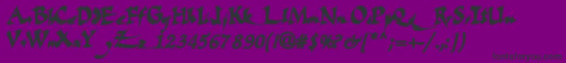 Fatescripttext29Bold Font – Black Fonts on Purple Background