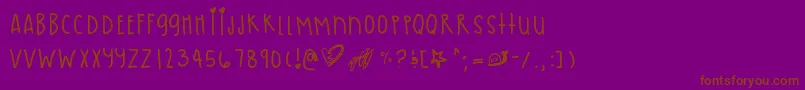 Pastelskies Font – Brown Fonts on Purple Background