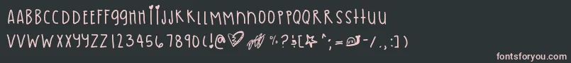 Pastelskies Font – Pink Fonts on Black Background