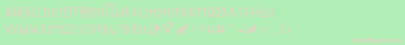 Pastelskies Font – Pink Fonts on Green Background