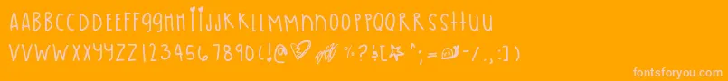 Pastelskies Font – Pink Fonts on Orange Background