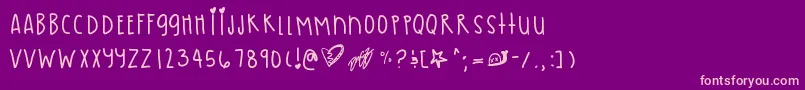 Pastelskies Font – Pink Fonts on Purple Background