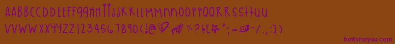 Pastelskies Font – Purple Fonts on Brown Background