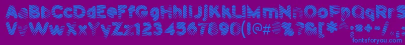 PantspatrolRegular Font – Blue Fonts on Purple Background