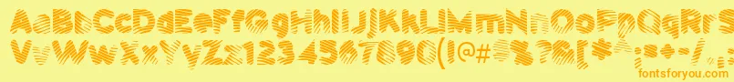 PantspatrolRegular Font – Orange Fonts on Yellow Background