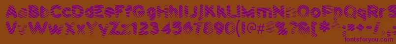 PantspatrolRegular Font – Purple Fonts on Brown Background