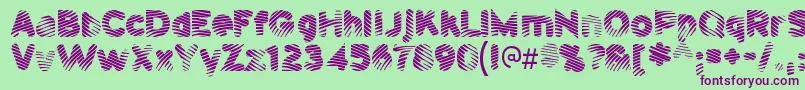 PantspatrolRegular Font – Purple Fonts on Green Background