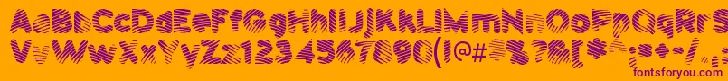 PantspatrolRegular Font – Purple Fonts on Orange Background