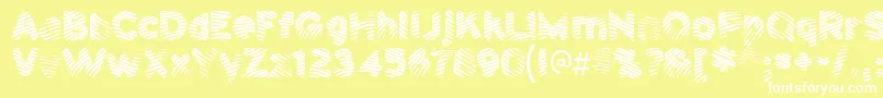 PantspatrolRegular Font – White Fonts on Yellow Background