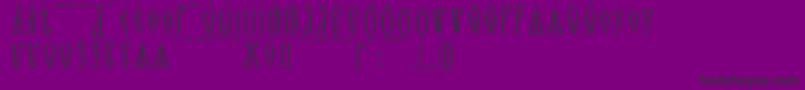 Шрифт ZlatoustKucsSpacedout – чёрные шрифты на фиолетовом фоне