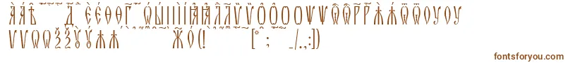 ZlatoustKucsSpacedout Font – Brown Fonts on White Background