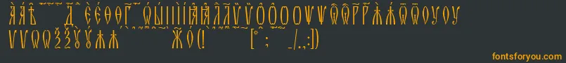 Шрифт ZlatoustKucsSpacedout – оранжевые шрифты на чёрном фоне