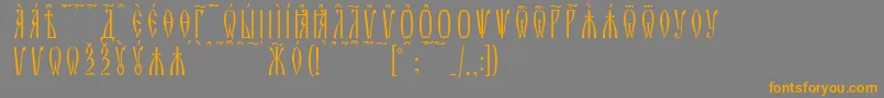 ZlatoustKucsSpacedout Font – Orange Fonts on Gray Background