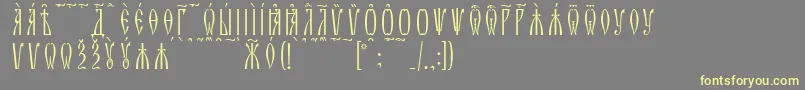 ZlatoustKucsSpacedout Font – Yellow Fonts on Gray Background