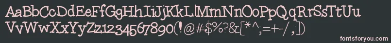 Squishy Font – Pink Fonts on Black Background