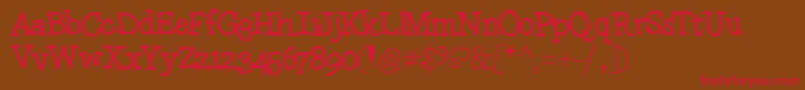 Squishy Font – Red Fonts on Brown Background