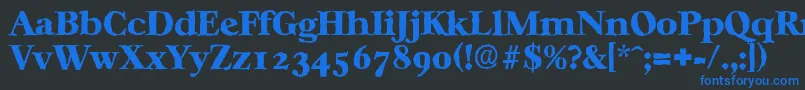 CasablancaantiqueHeavyRegular Font – Blue Fonts on Black Background