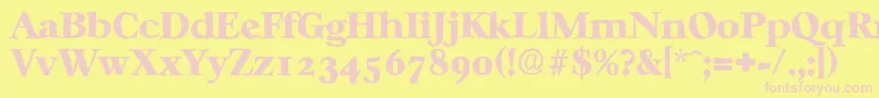 CasablancaantiqueHeavyRegular Font – Pink Fonts on Yellow Background