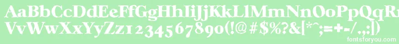 CasablancaantiqueHeavyRegular Font – White Fonts on Green Background