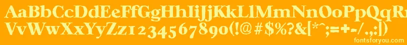 CasablancaantiqueHeavyRegular Font – Yellow Fonts on Orange Background