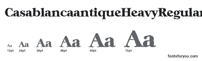 Размеры шрифта CasablancaantiqueHeavyRegular