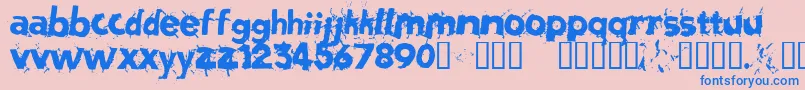 Salvatio Font – Blue Fonts on Pink Background