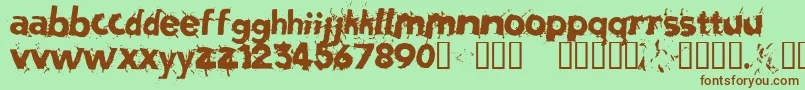 Salvatio Font – Brown Fonts on Green Background