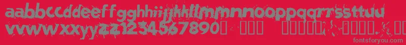 Salvatio Font – Gray Fonts on Red Background