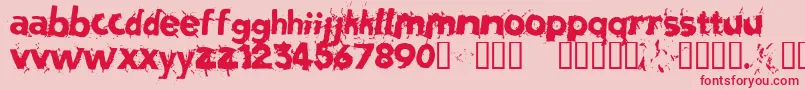 Salvatio Font – Red Fonts on Pink Background