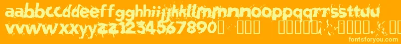 Salvatio Font – Yellow Fonts on Orange Background